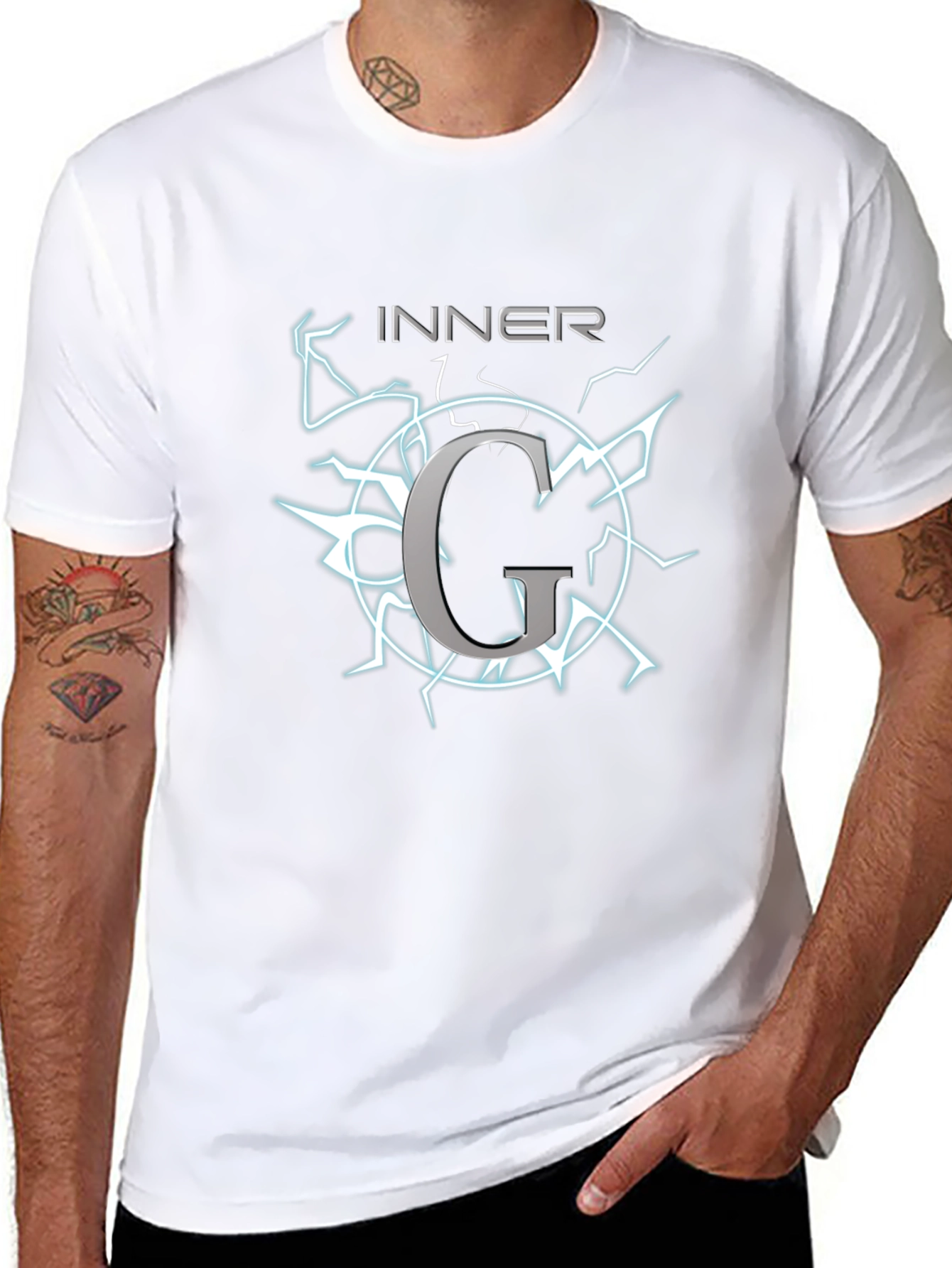 Inner G Graphic T-Shirt - Black Cotton Tee