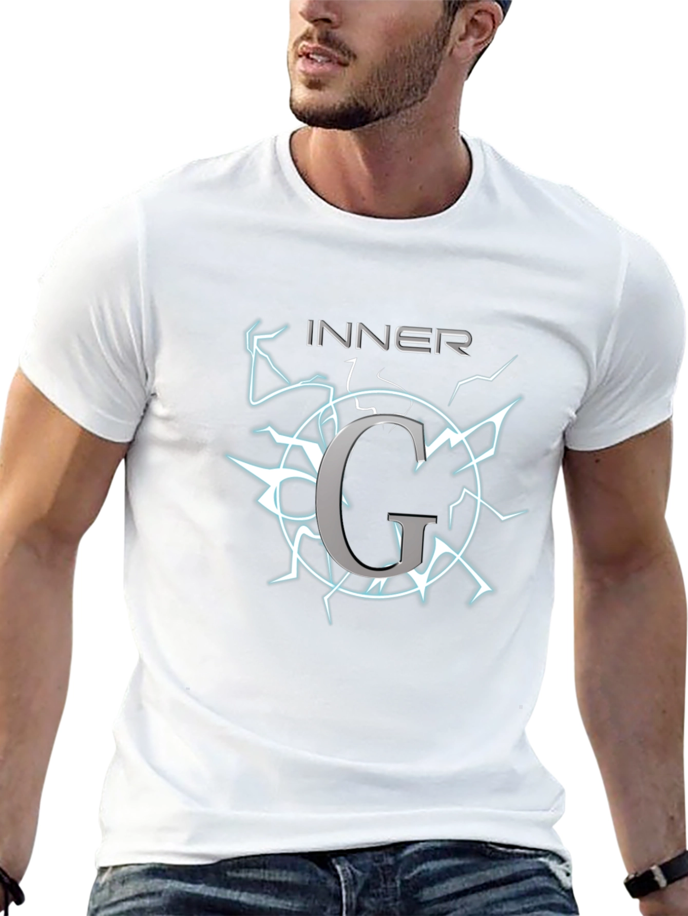Inner G Graphic T-Shirt - Black Cotton Tee
