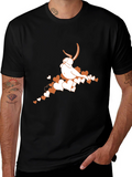 Bunny Heart Graphic Tee - Black Casual T-Shirt