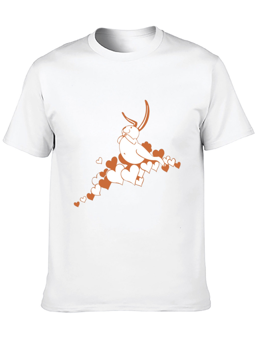 Bunny Heart Graphic Tee - Black Casual T-Shirt