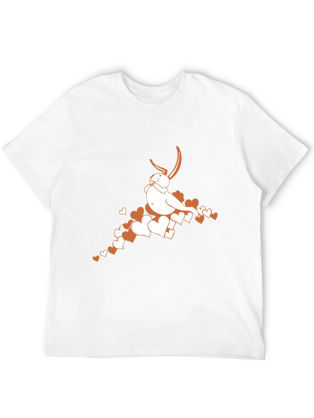 Bunny Heart Graphic Tee - Black Casual T-Shirt