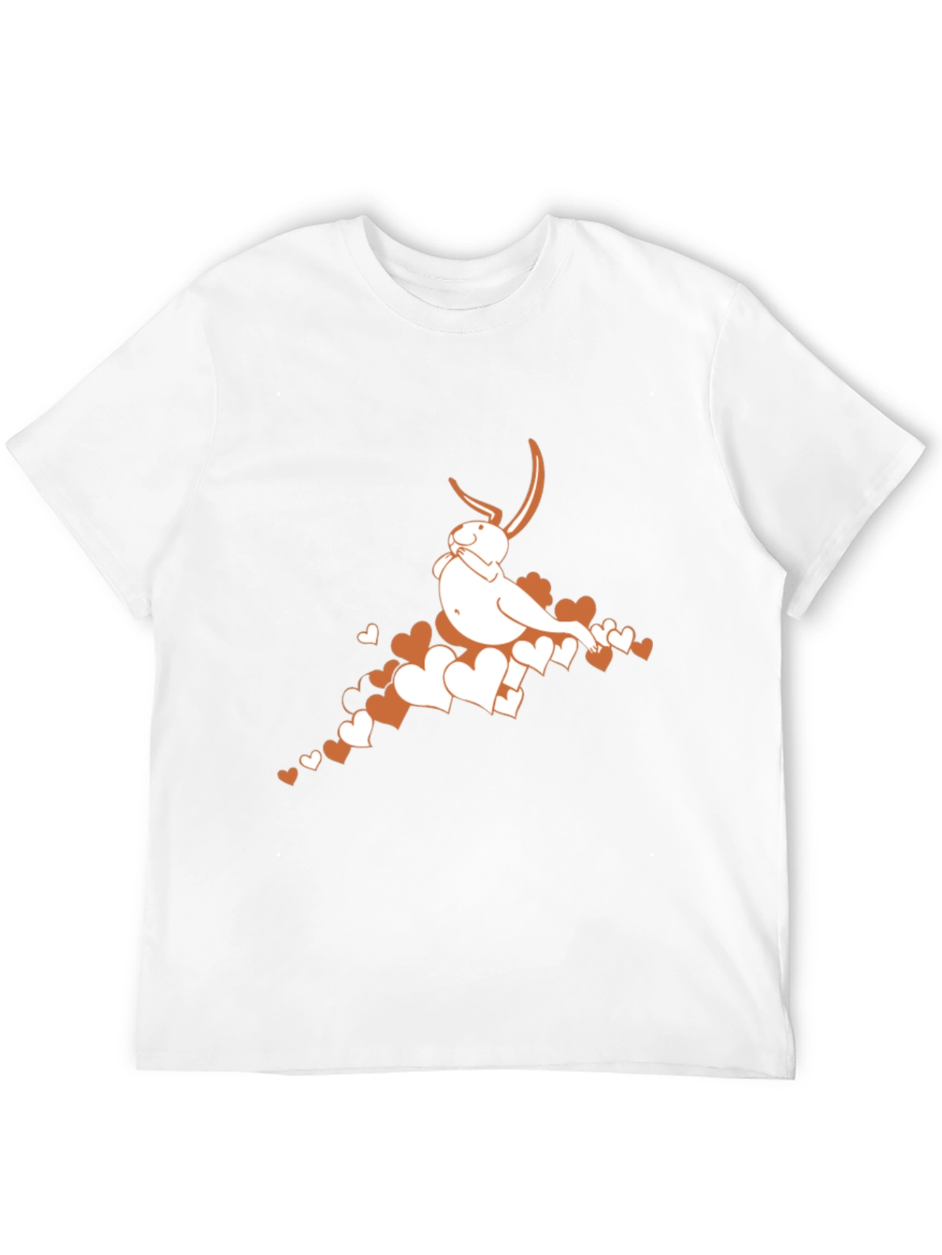 Bunny Heart Graphic Tee - Black Casual T-Shirt