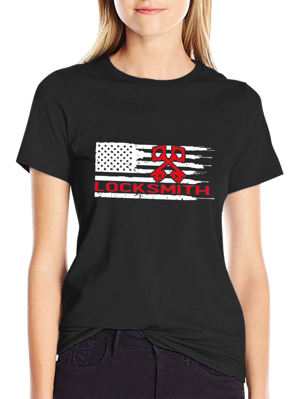 Locksmith American Flag Graphic T-Shirt