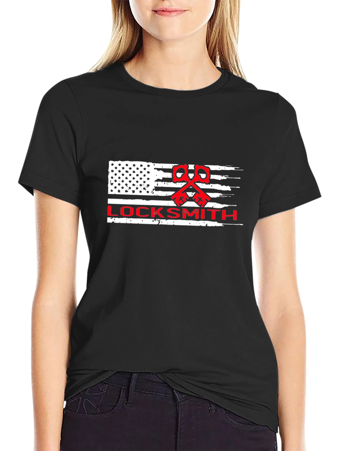 Locksmith American Flag Graphic T-Shirt