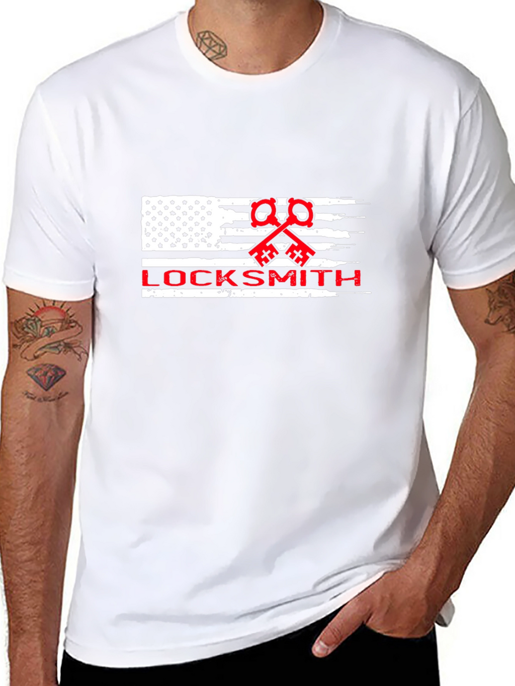 Locksmith American Flag Graphic T-Shirt