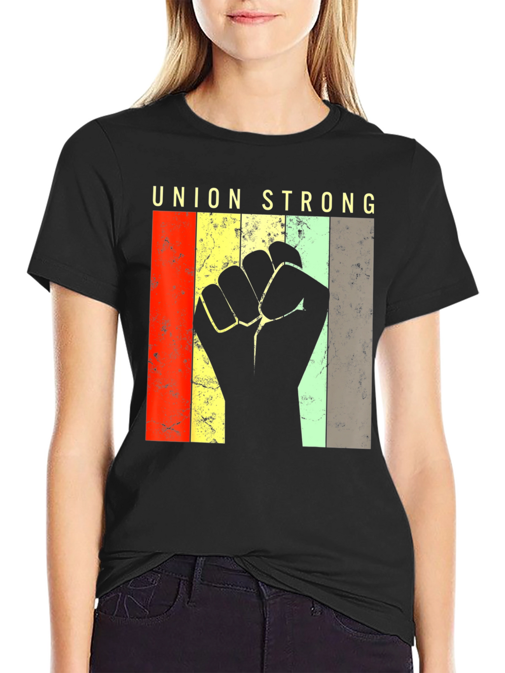 Union Strong T-Shirt - Solidarity Fist Retro Design