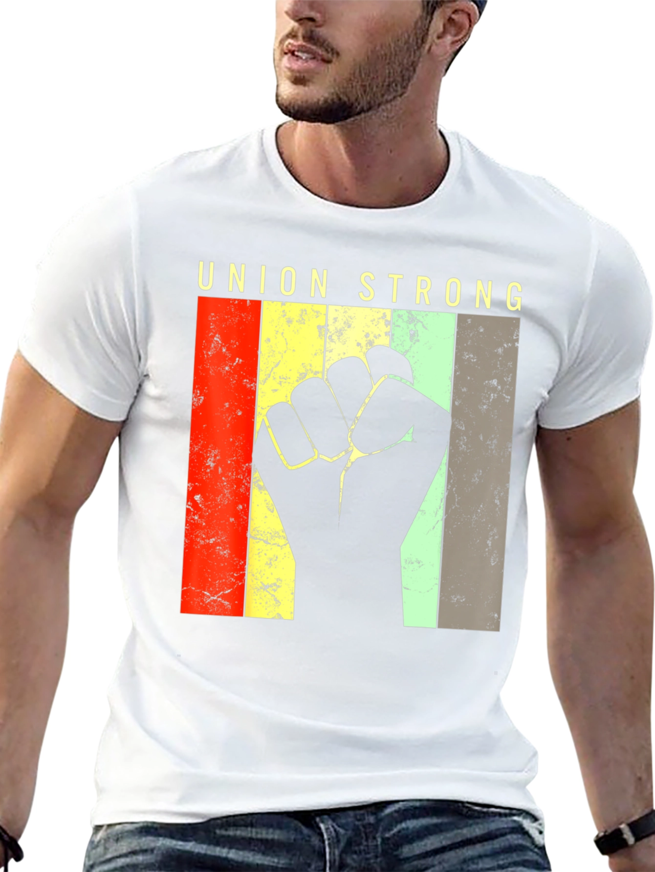 Union Strong T-Shirt - Solidarity Fist Retro Design