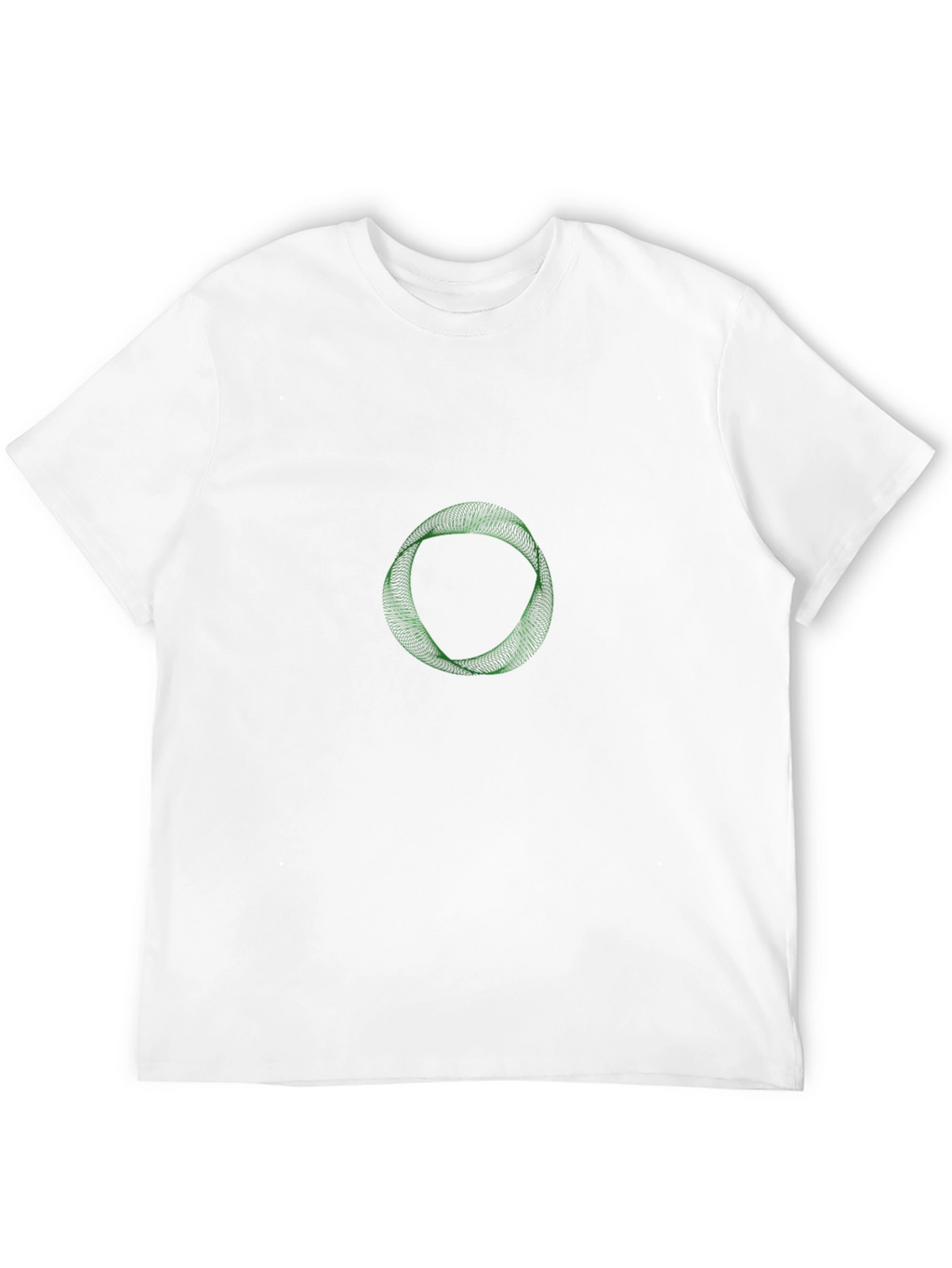 Geometric Mobius Strip Graphic Tee - Black