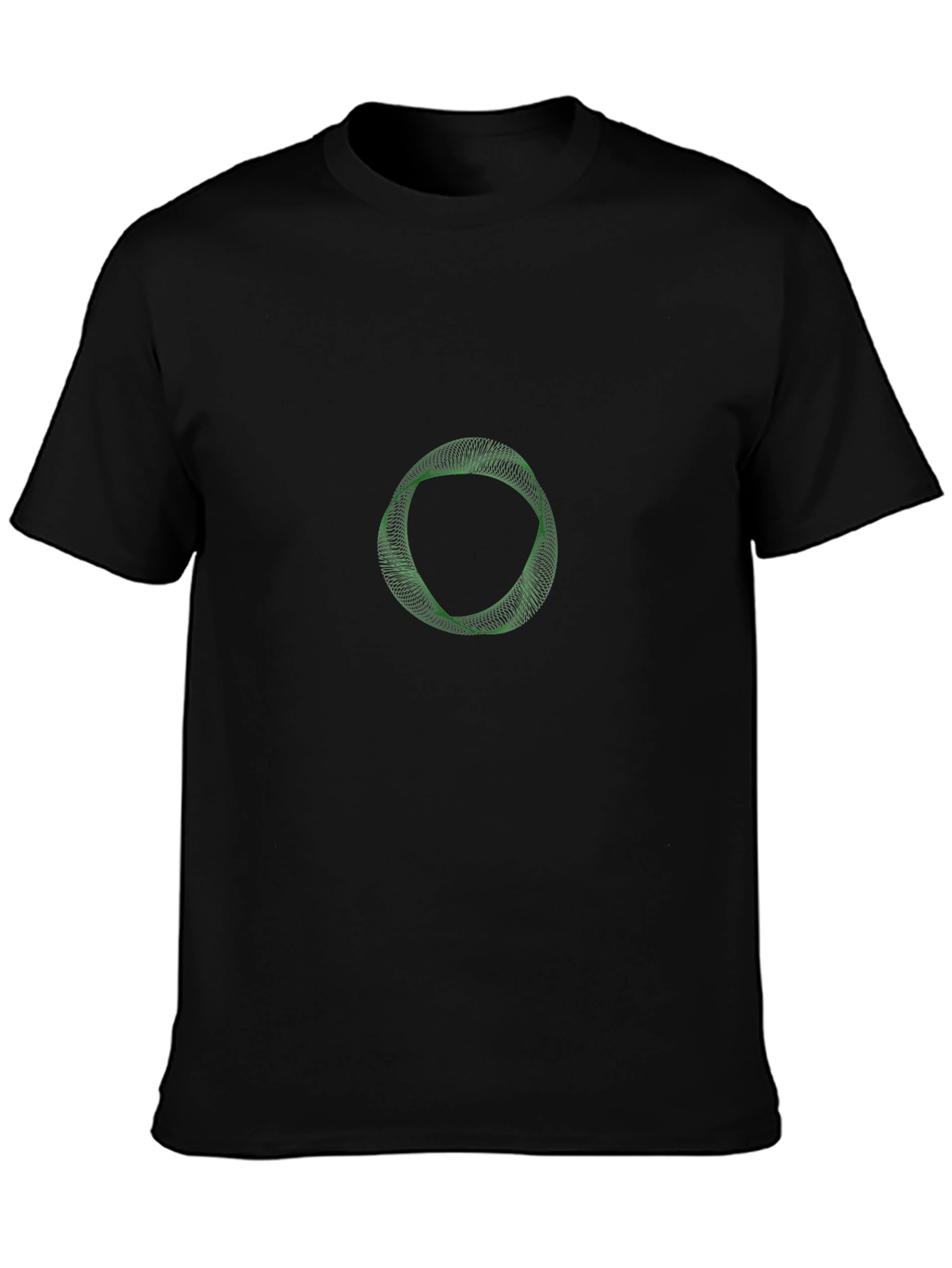 Geometric Mobius Strip Graphic Tee - Black