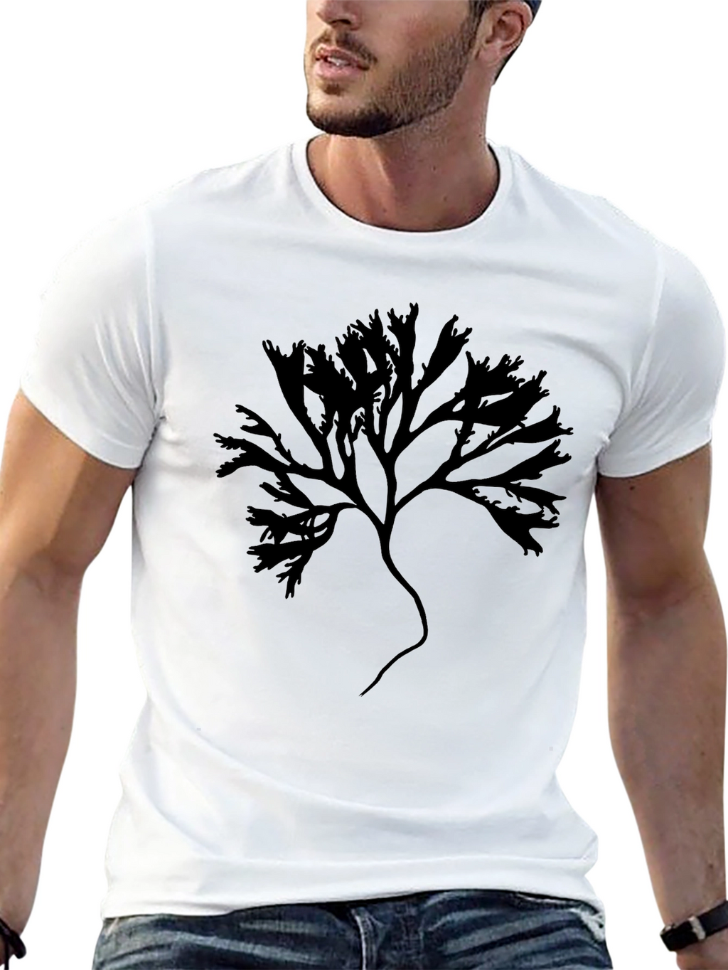 Nature Inspired Black Graphic Tee