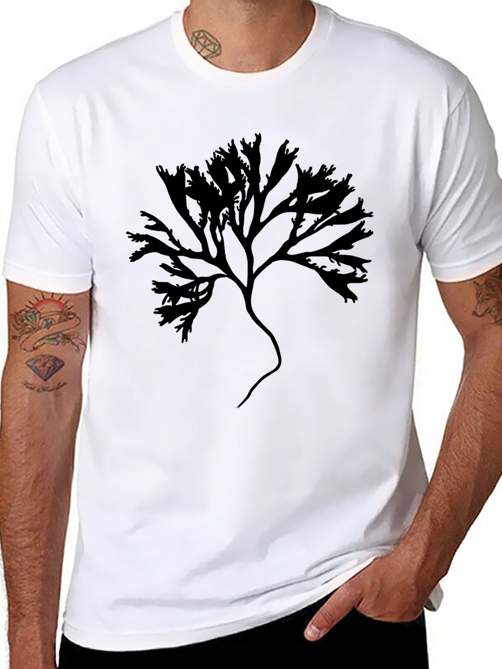 Nature Inspired Black Graphic Tee