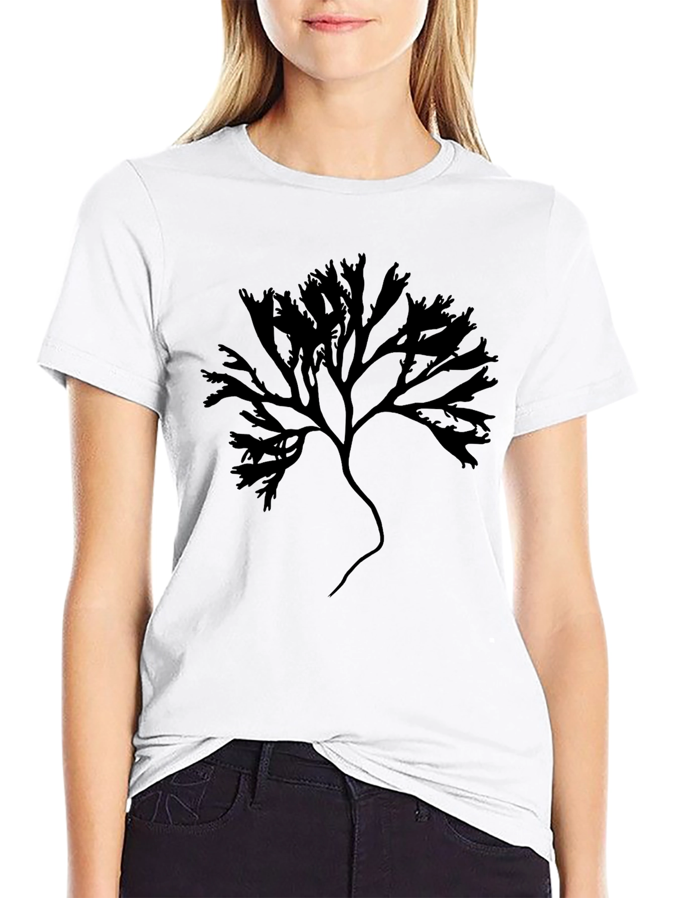 Nature Inspired Black Graphic Tee