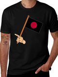 Japanese Flag Hand Graphic T-Shirt