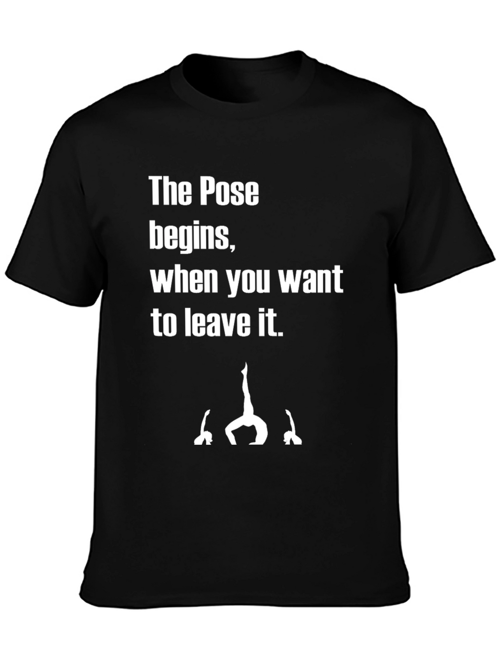 Yoga Pose Black Graphic T-Shirt