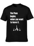 Yoga Pose Black Graphic T-Shirt
