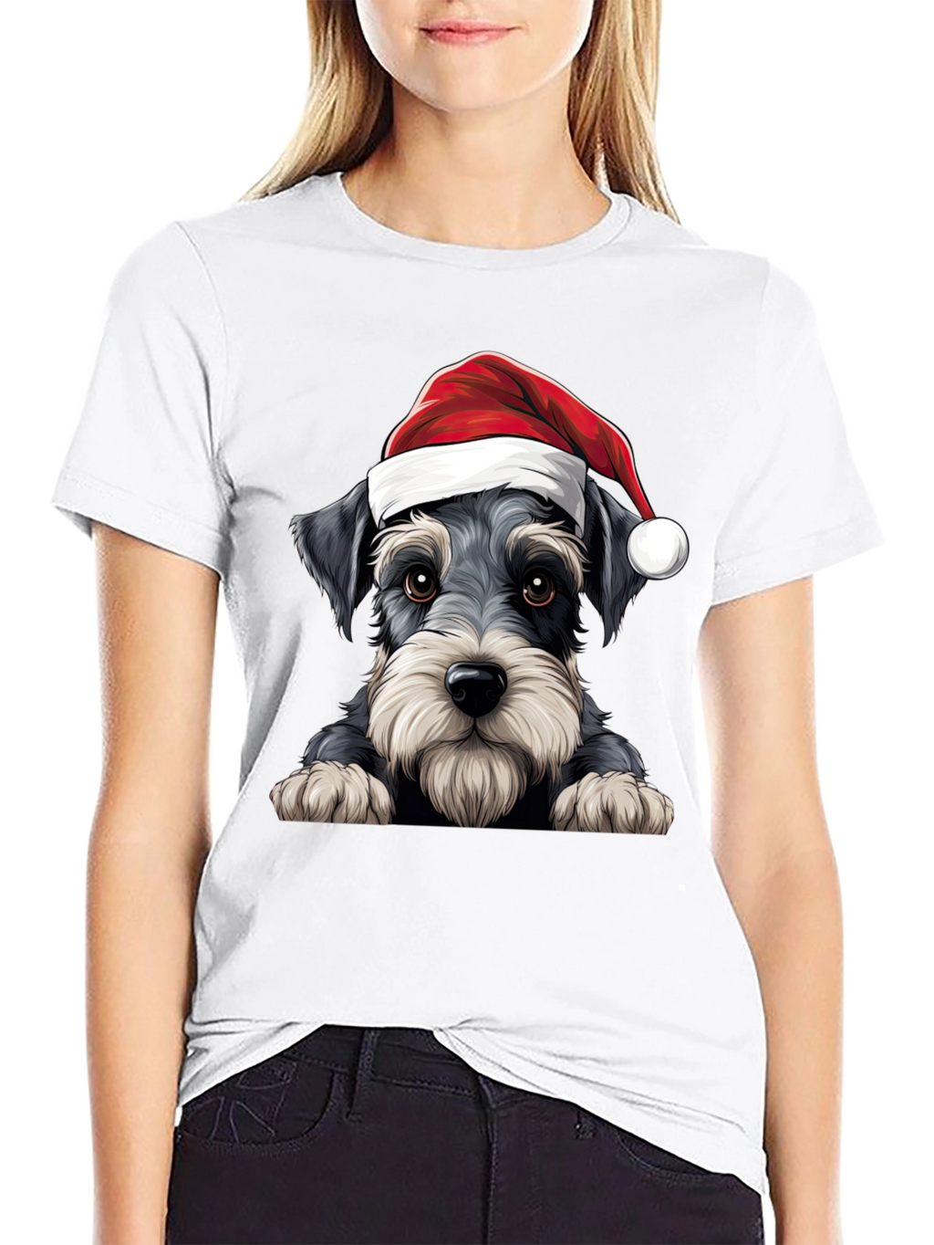 Holiday Schnauzer T-Shirt - Christmas Dog Tee