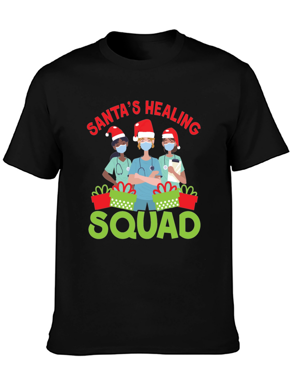 Santas Healing Squad T-Shirt - Christmas Nurse Tee