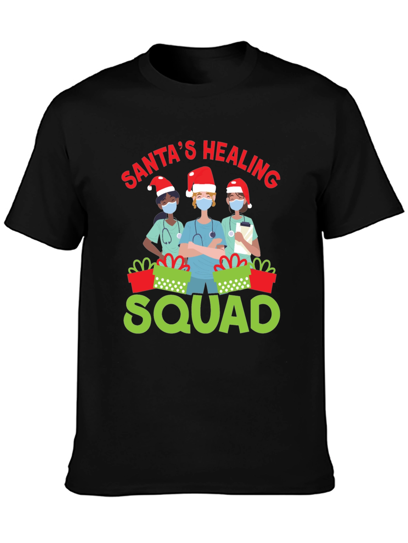 Santas Healing Squad T-Shirt - Christmas Nurse Tee