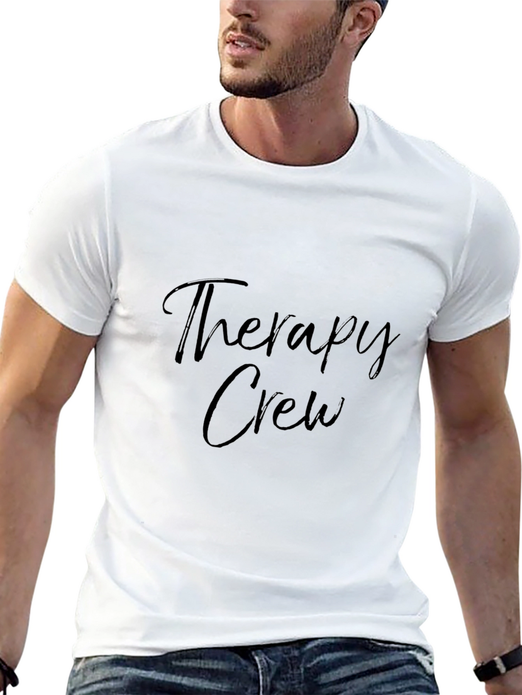 Therapy Crew Black Graphic Tee