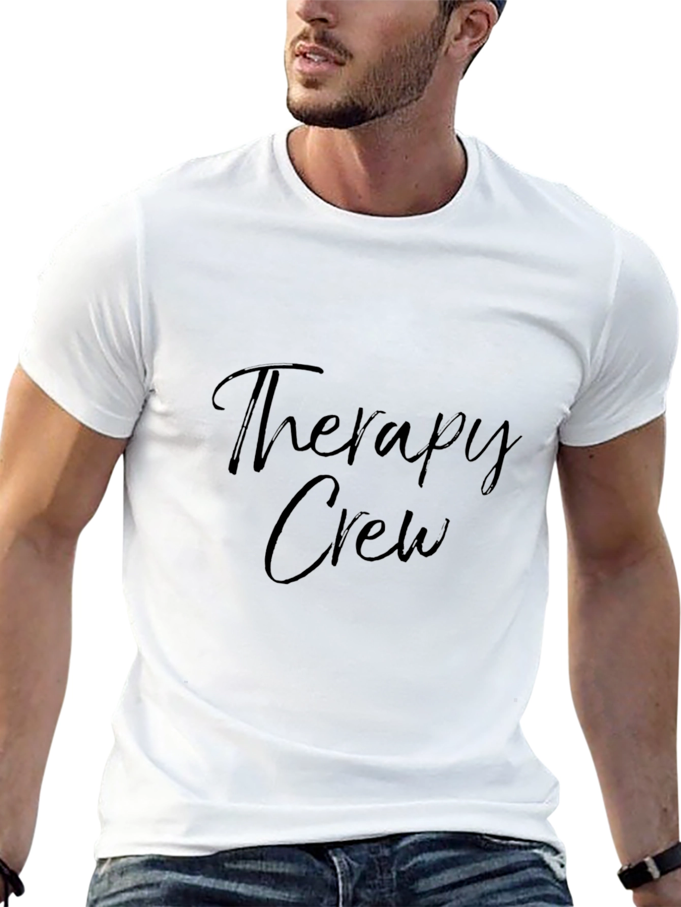 Therapy Crew Black Graphic Tee