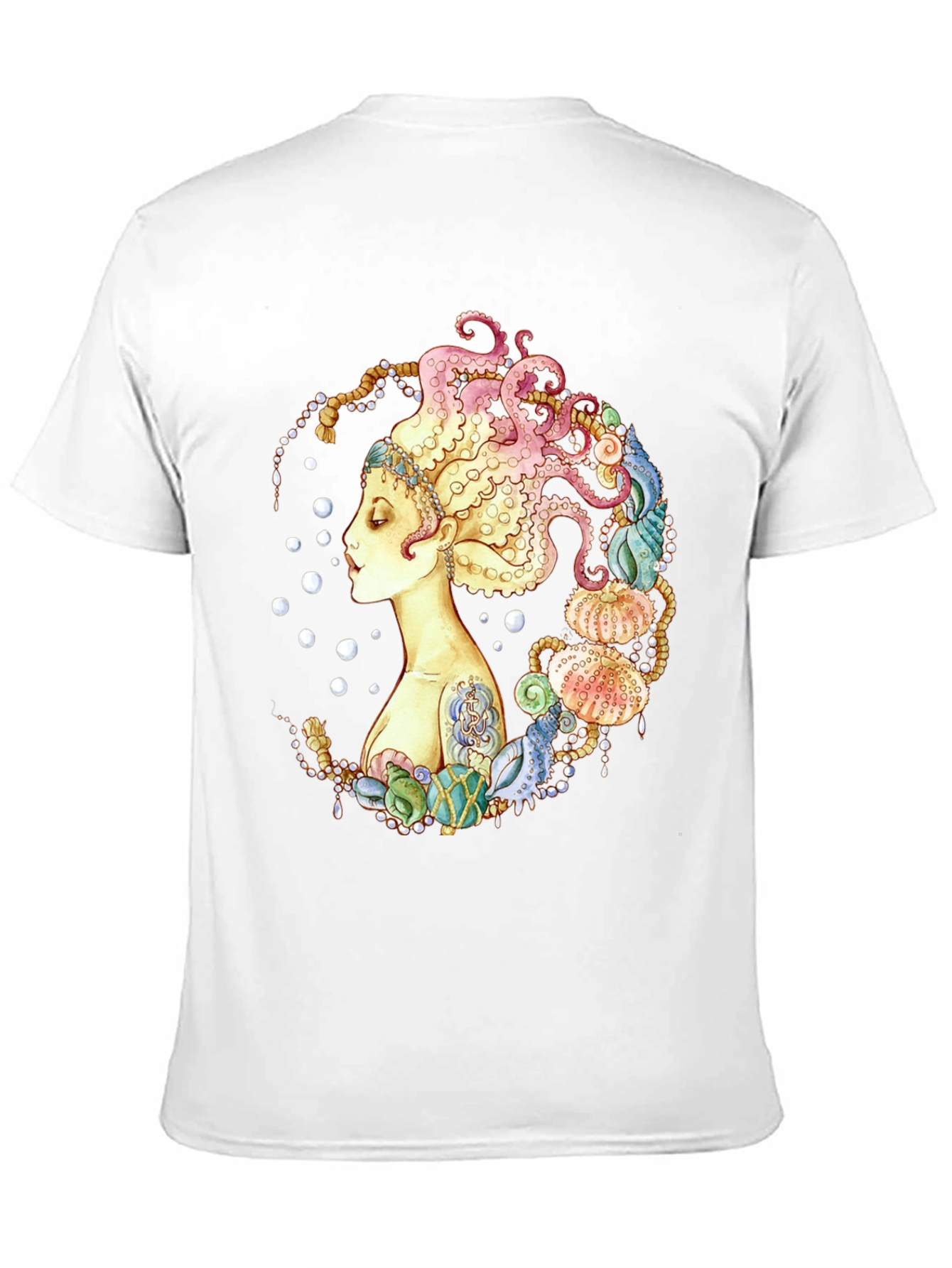 Octopus Mermaid Graphic Print T-Shirt