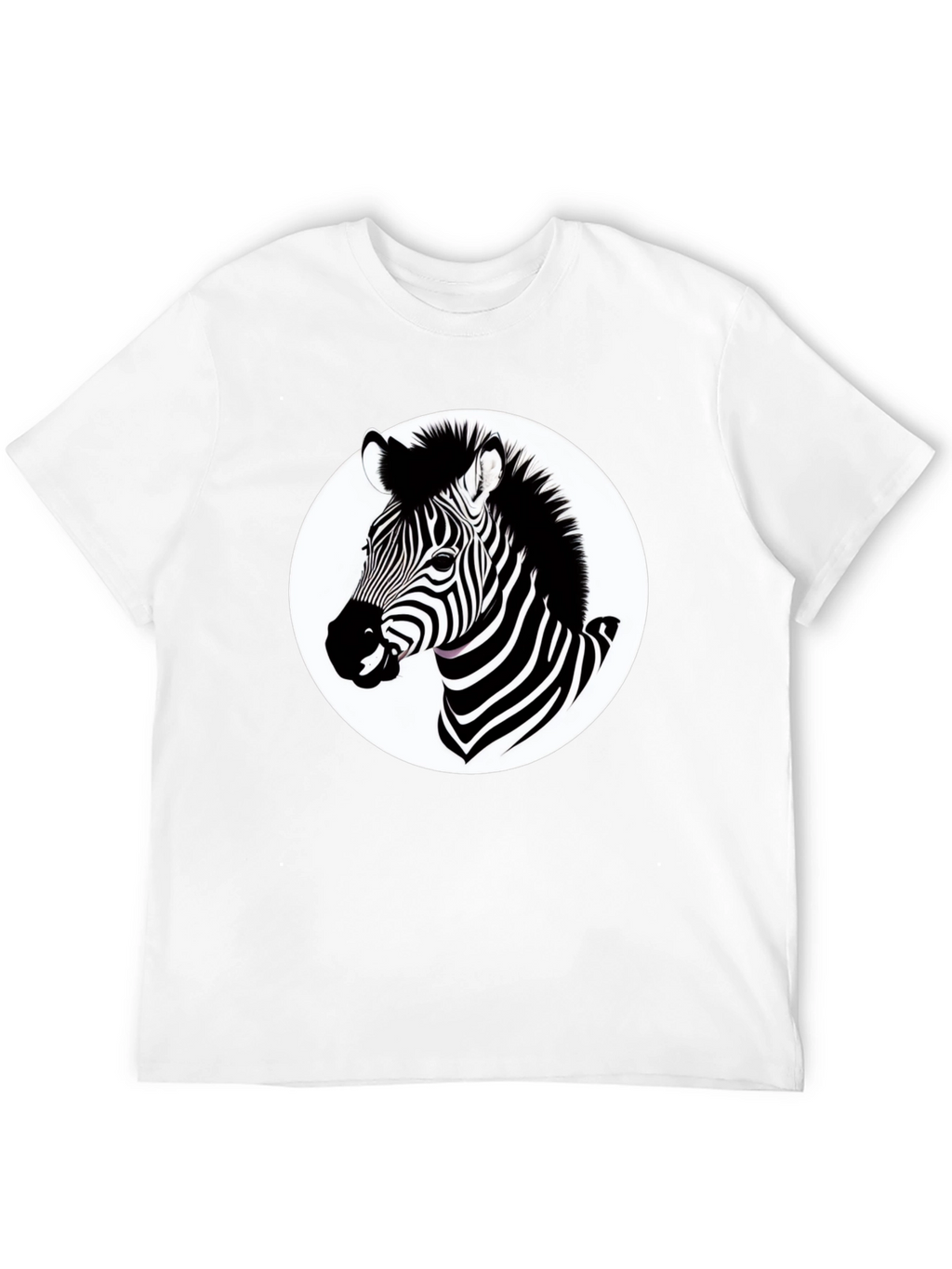 Zebra Graphic T-Shirt - Black Cotton Blend Tee