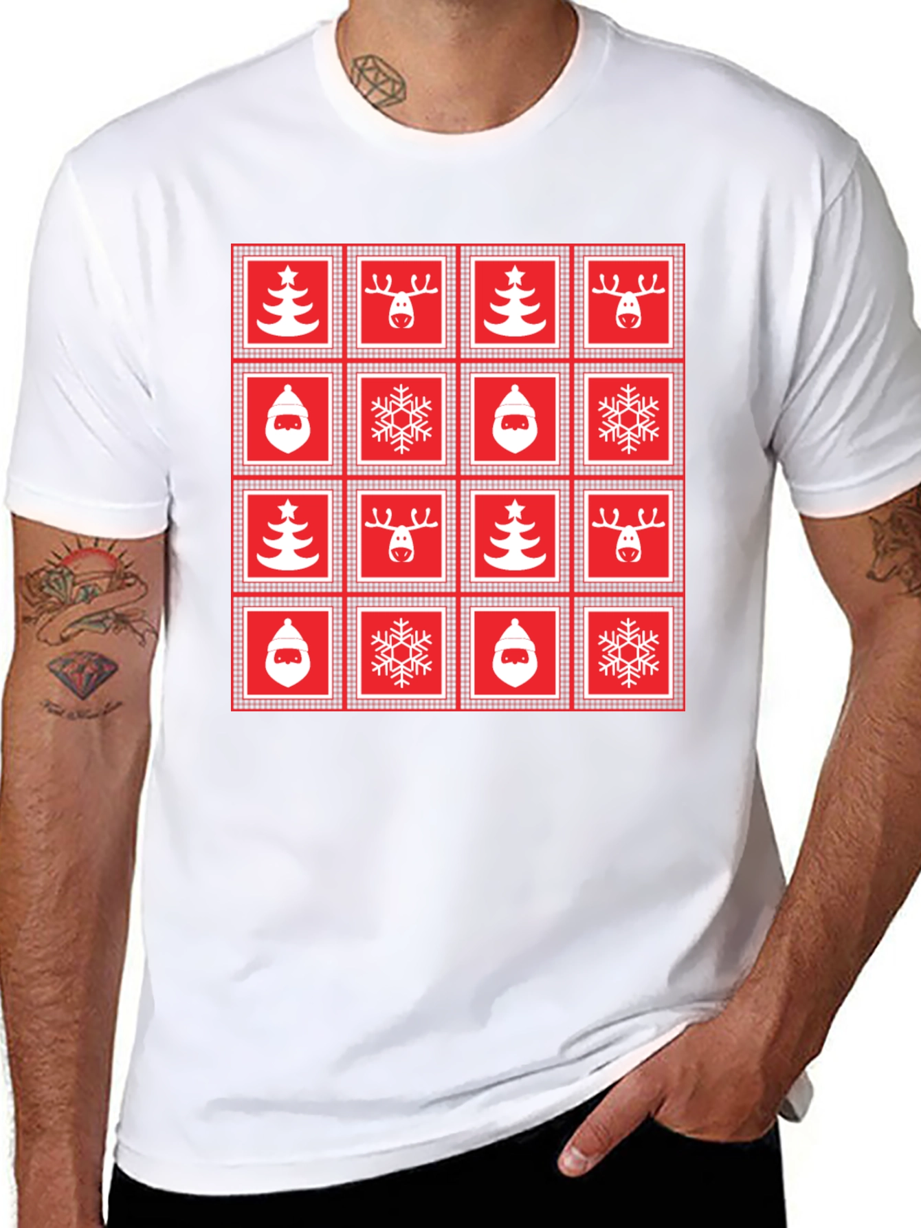 Festive Christmas Pattern T-Shirt