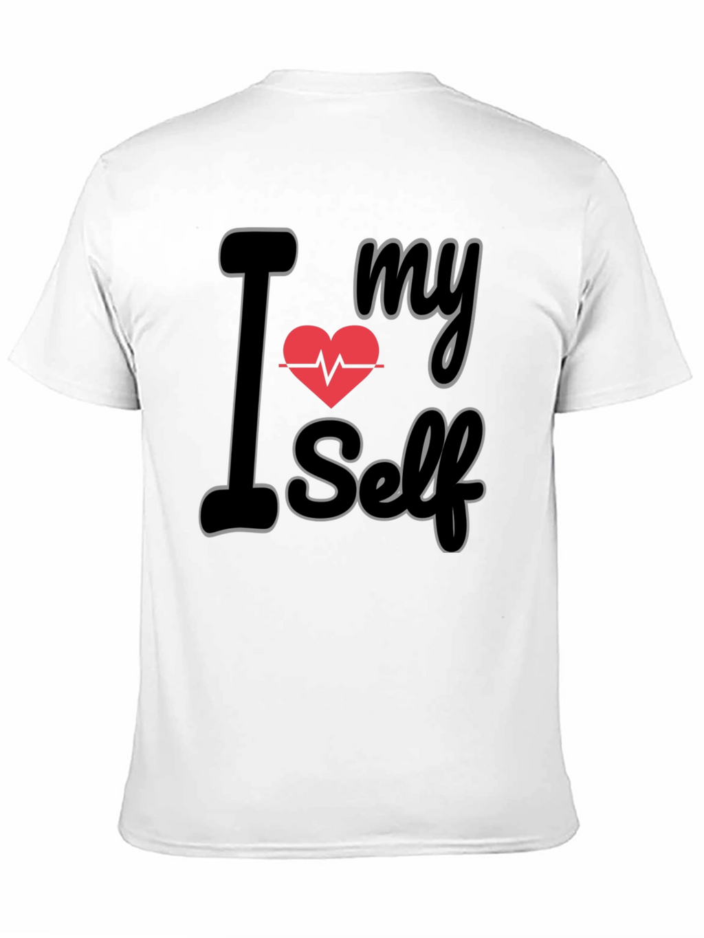 I Heart My Self Black Graphic Tee