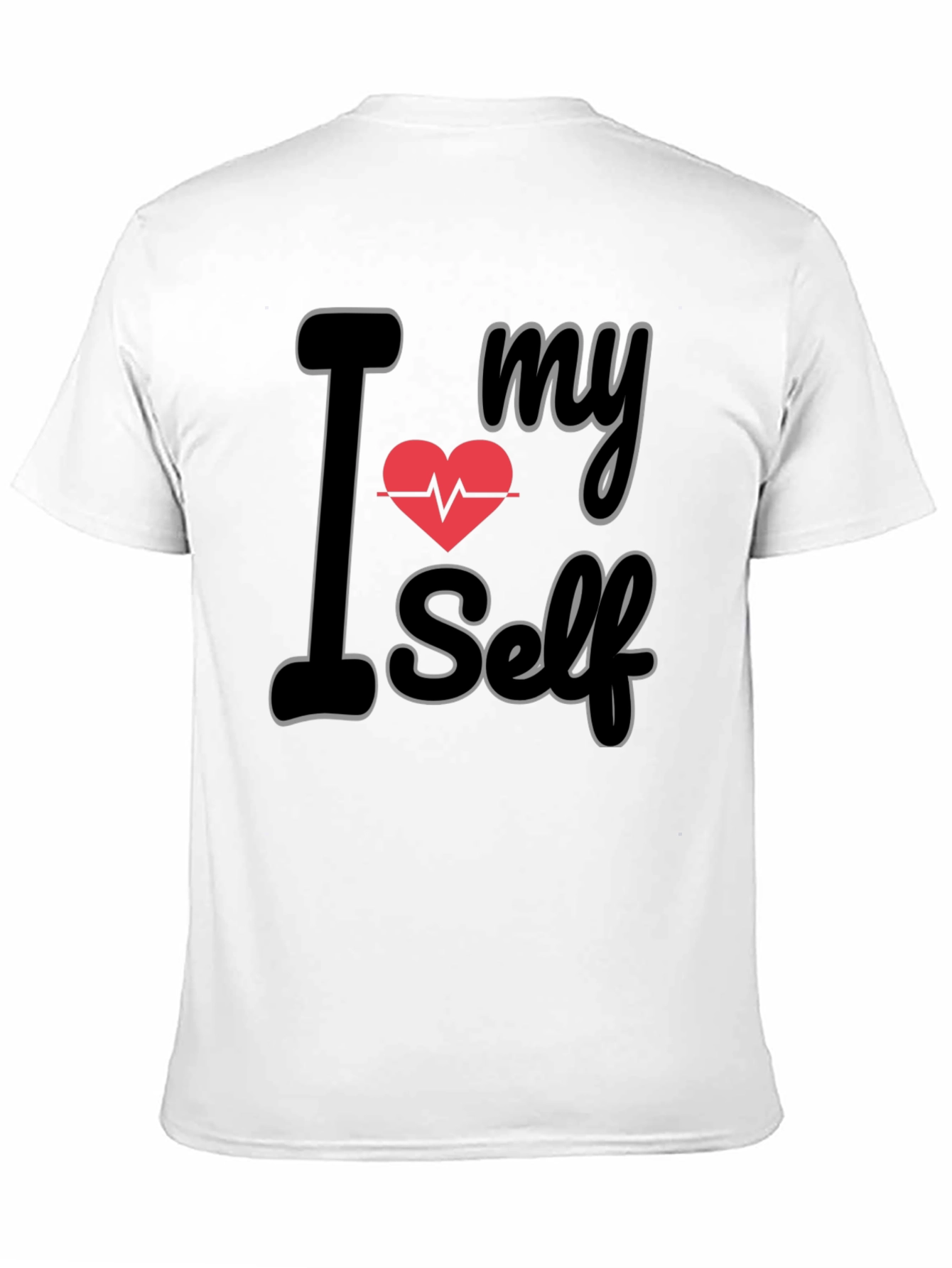 I Heart My Self Black Graphic Tee