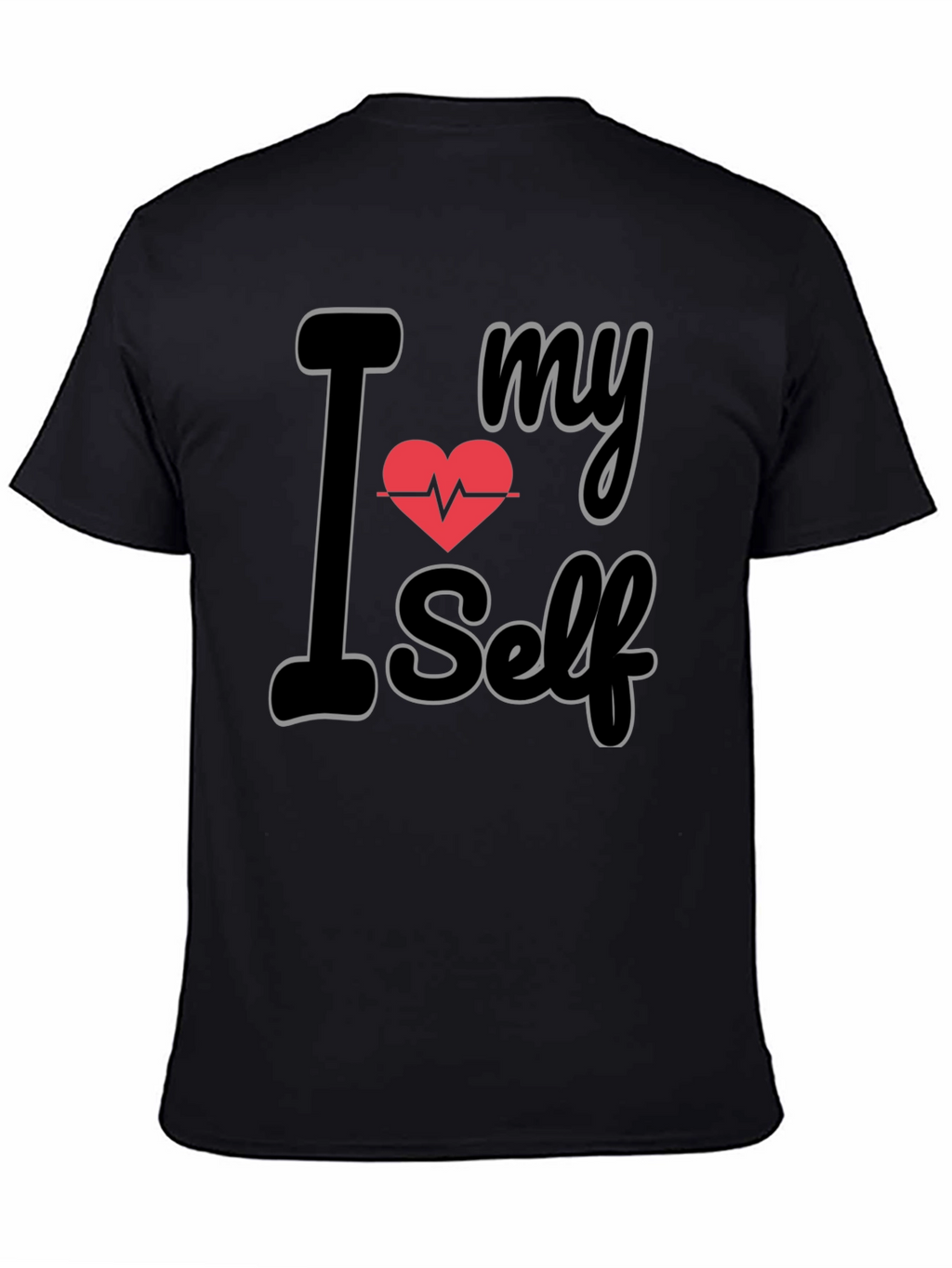 I Heart My Self Black Graphic Tee