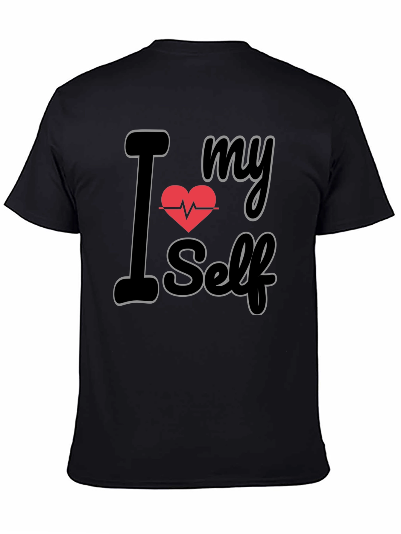 I Heart My Self Black Graphic Tee
