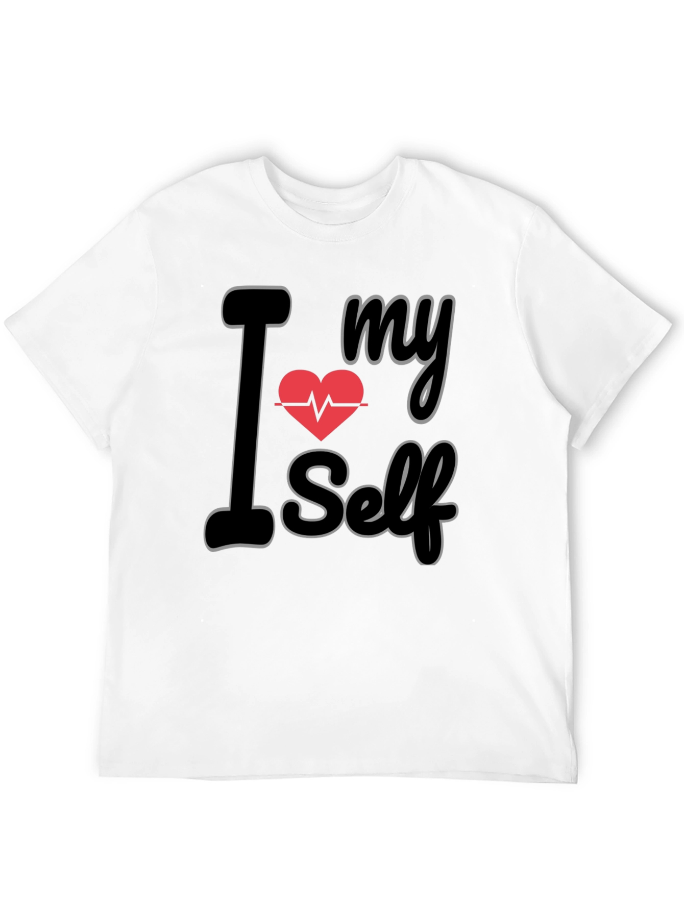 I Heart My Self Black Graphic Tee