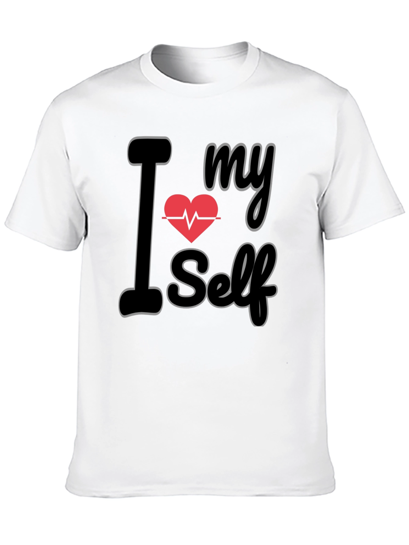 I Heart My Self Black Graphic Tee