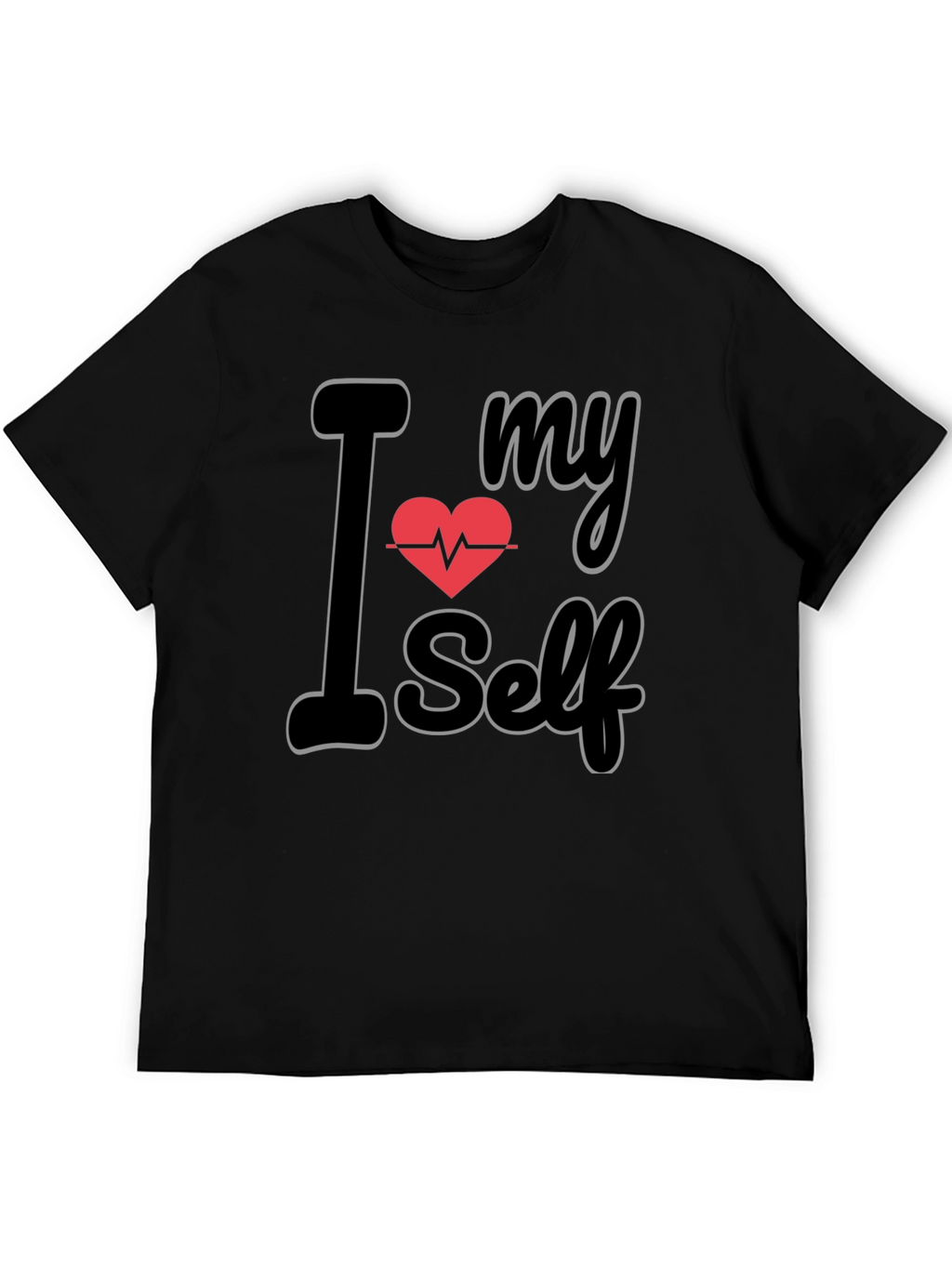 I Heart My Self Black Graphic Tee