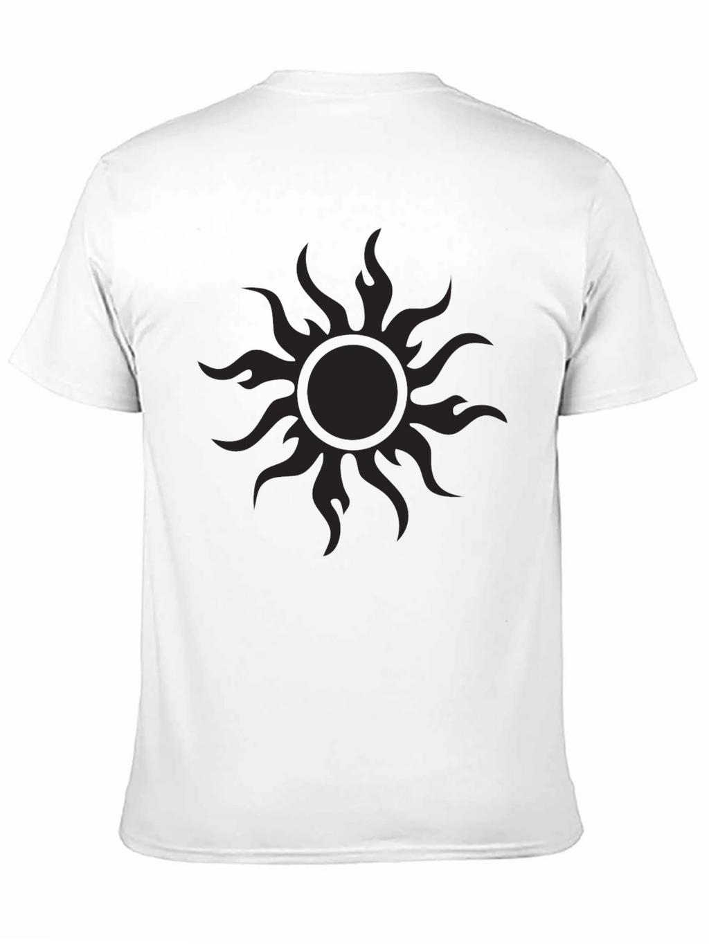 Mens Black Sun Graphic T-Shirt