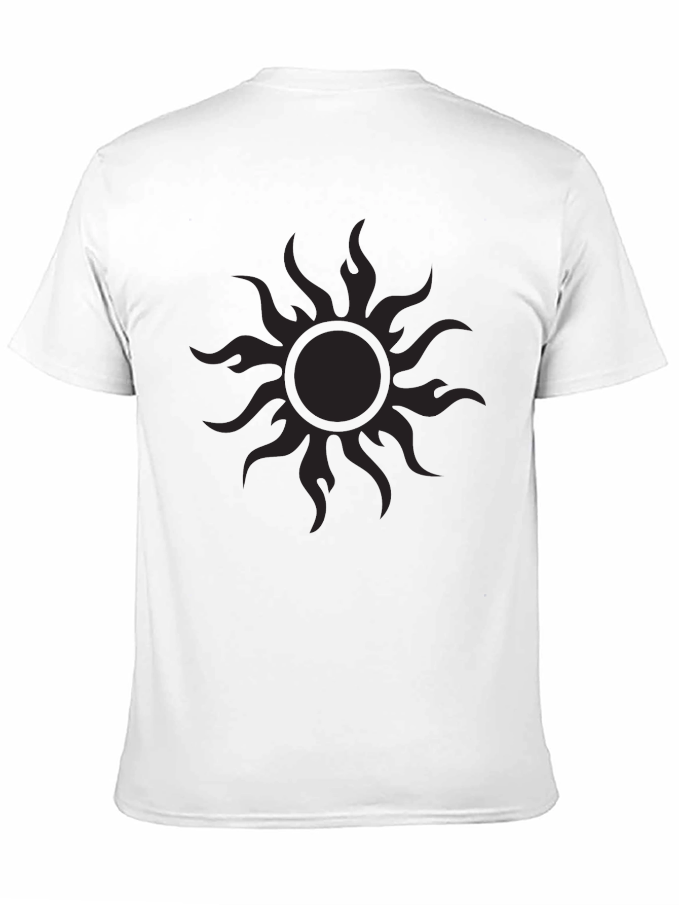 Mens Black Sun Graphic T-Shirt