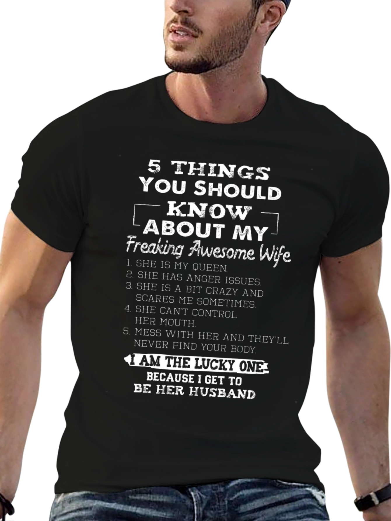 Funny Husband T-Shirt: 5 Things About My Wife