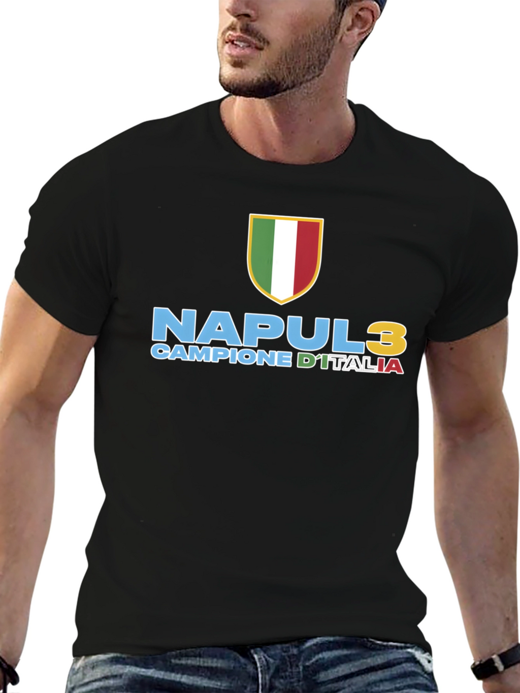 Napoli 3 Scudetto T-Shirt - Campione DItalia