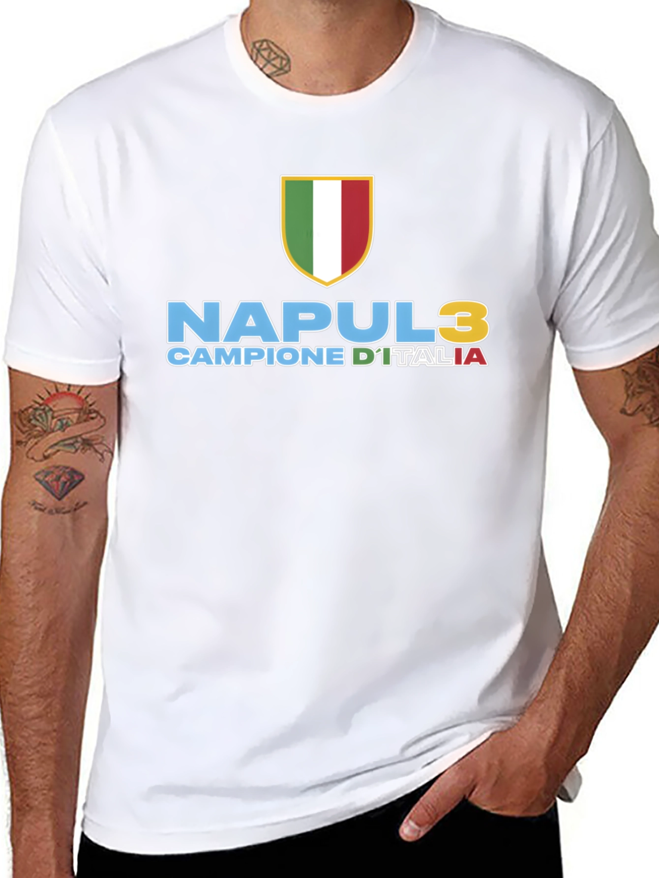 Napoli 3 Scudetto T-Shirt - Campione DItalia