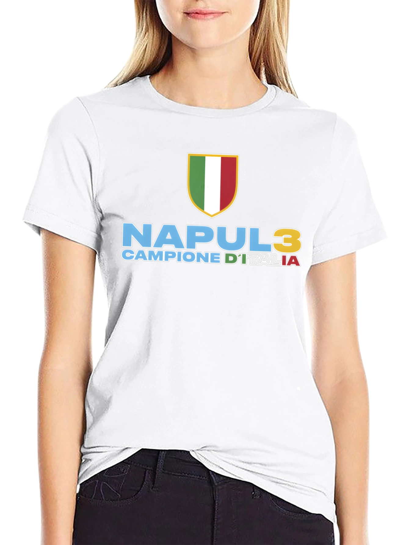 Napoli 3 Scudetto T-Shirt - Campione DItalia