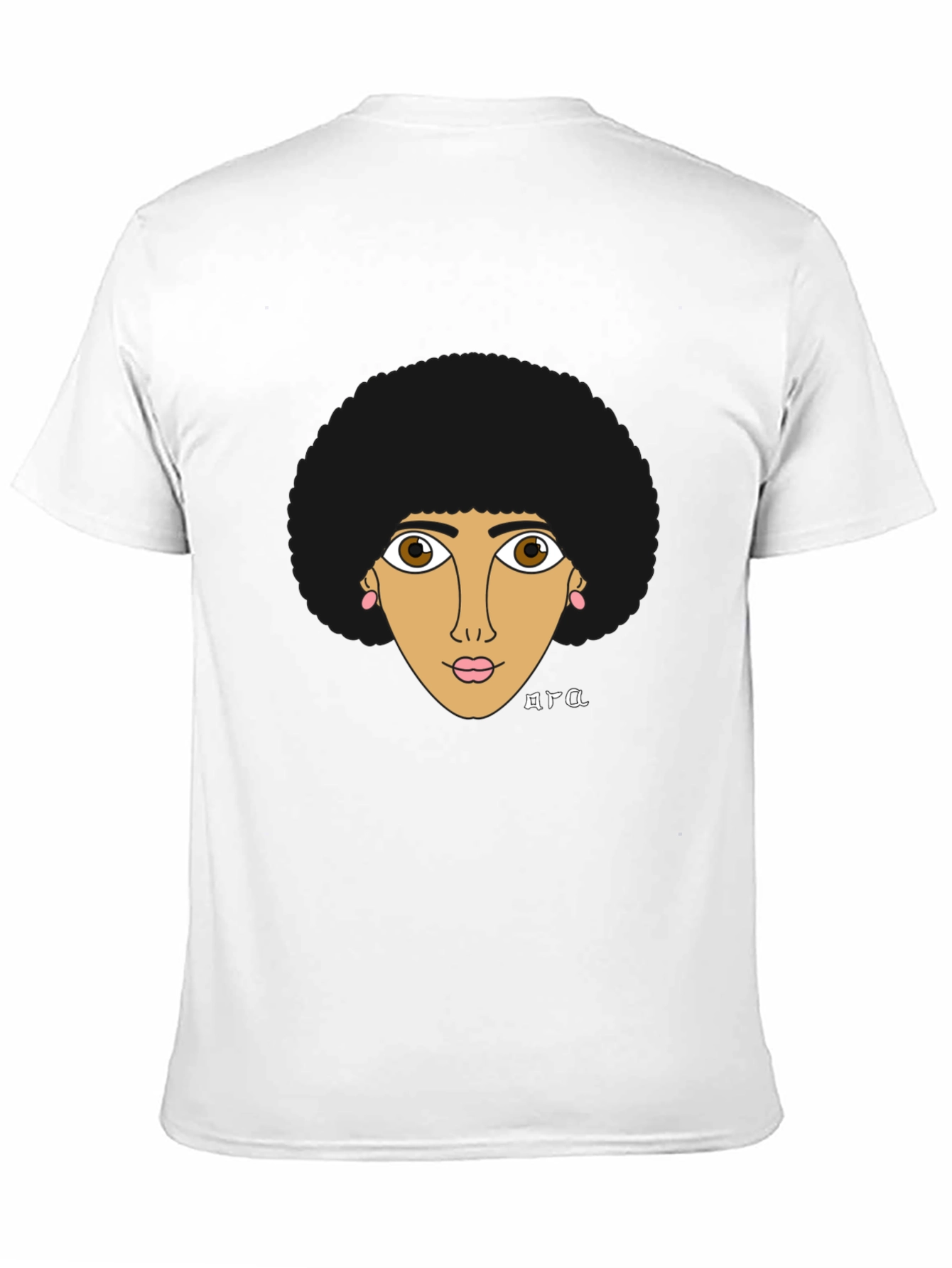 Afro Girl Graphic Tee - Stylish Black T-Shirt