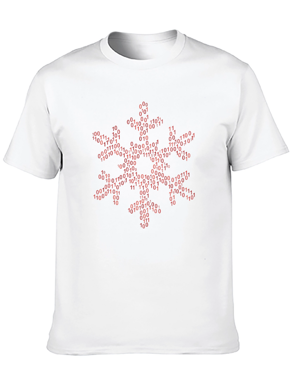 Binary Snowflake Graphic Tee - Coding Winter Shirt