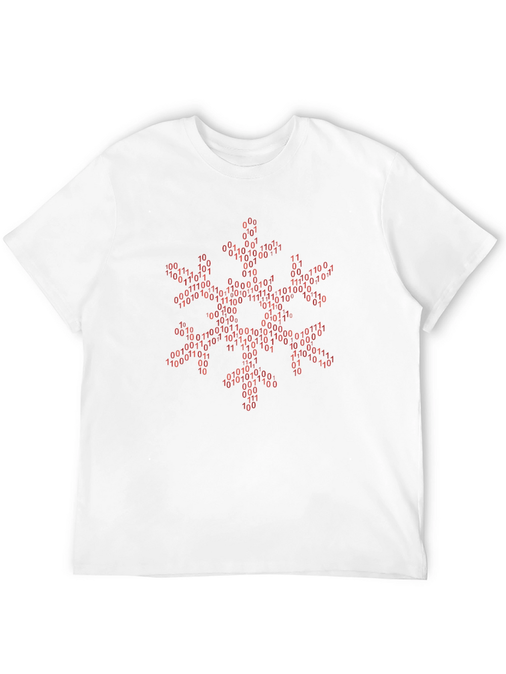 Binary Snowflake Graphic Tee - Coding Winter Shirt