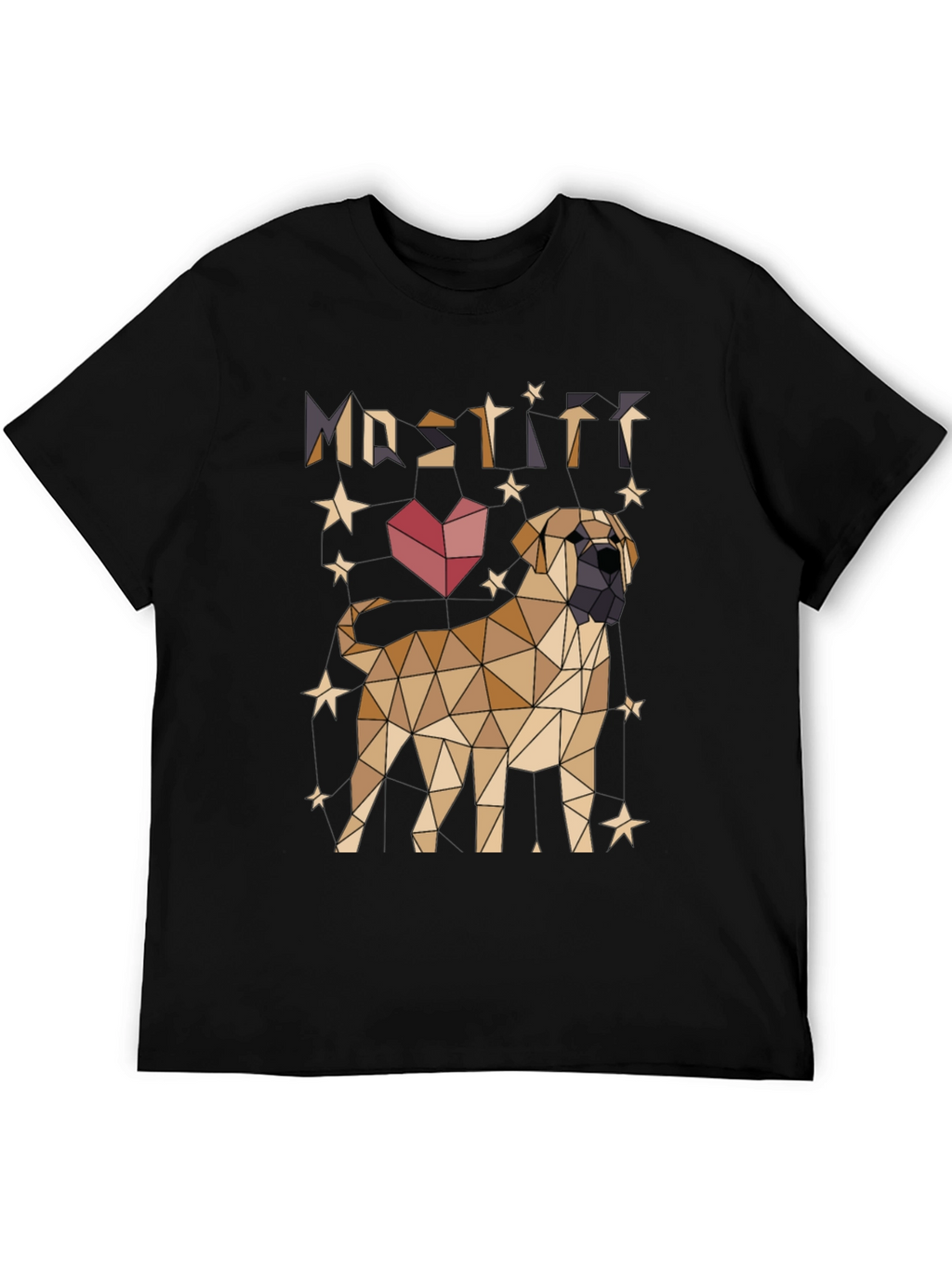 Geometric Mastiff Dog Lover T-Shirt