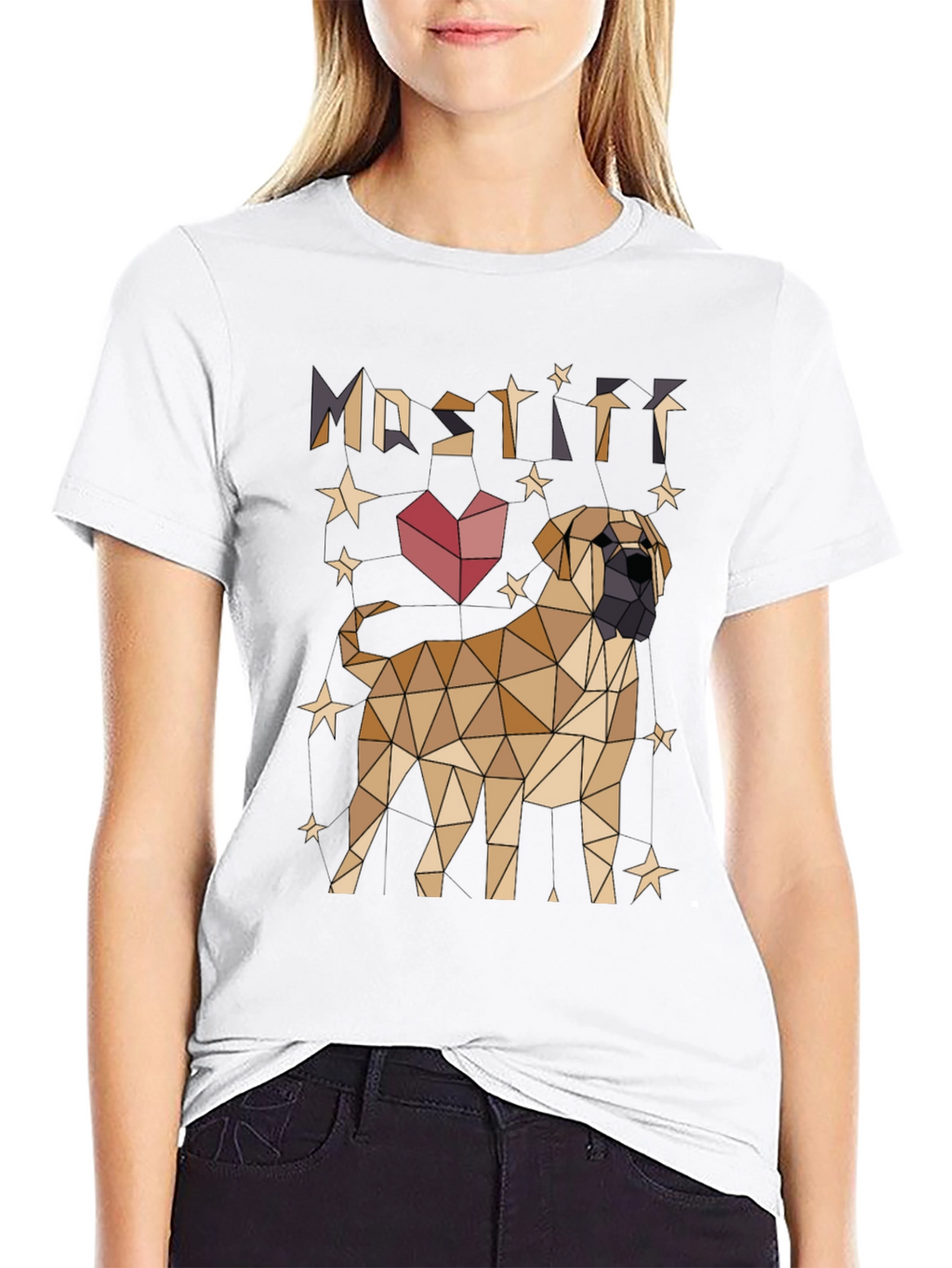 Geometric Mastiff Dog Lover T-Shirt