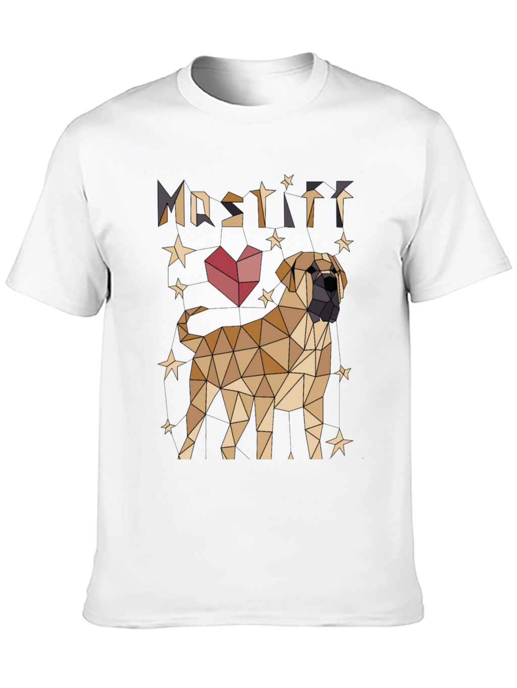 Geometric Mastiff Dog Lover T-Shirt