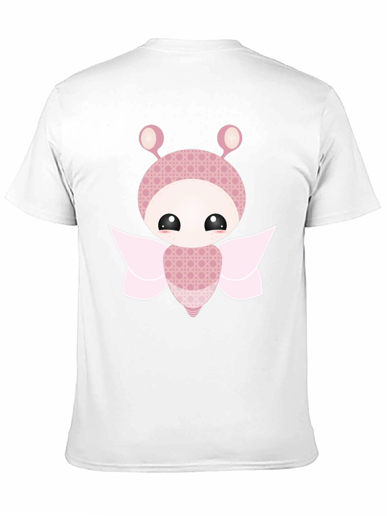Cute Cartoon Butterfly Graphic Black T-Shirt