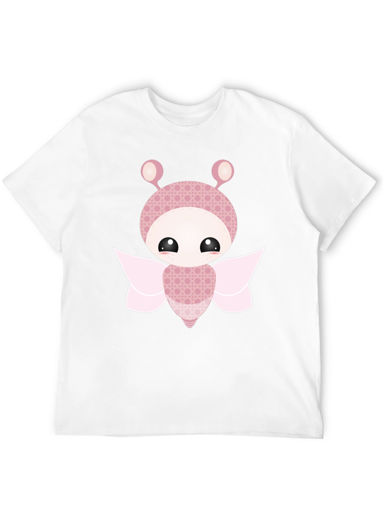 Cute Cartoon Butterfly Graphic Black T-Shirt