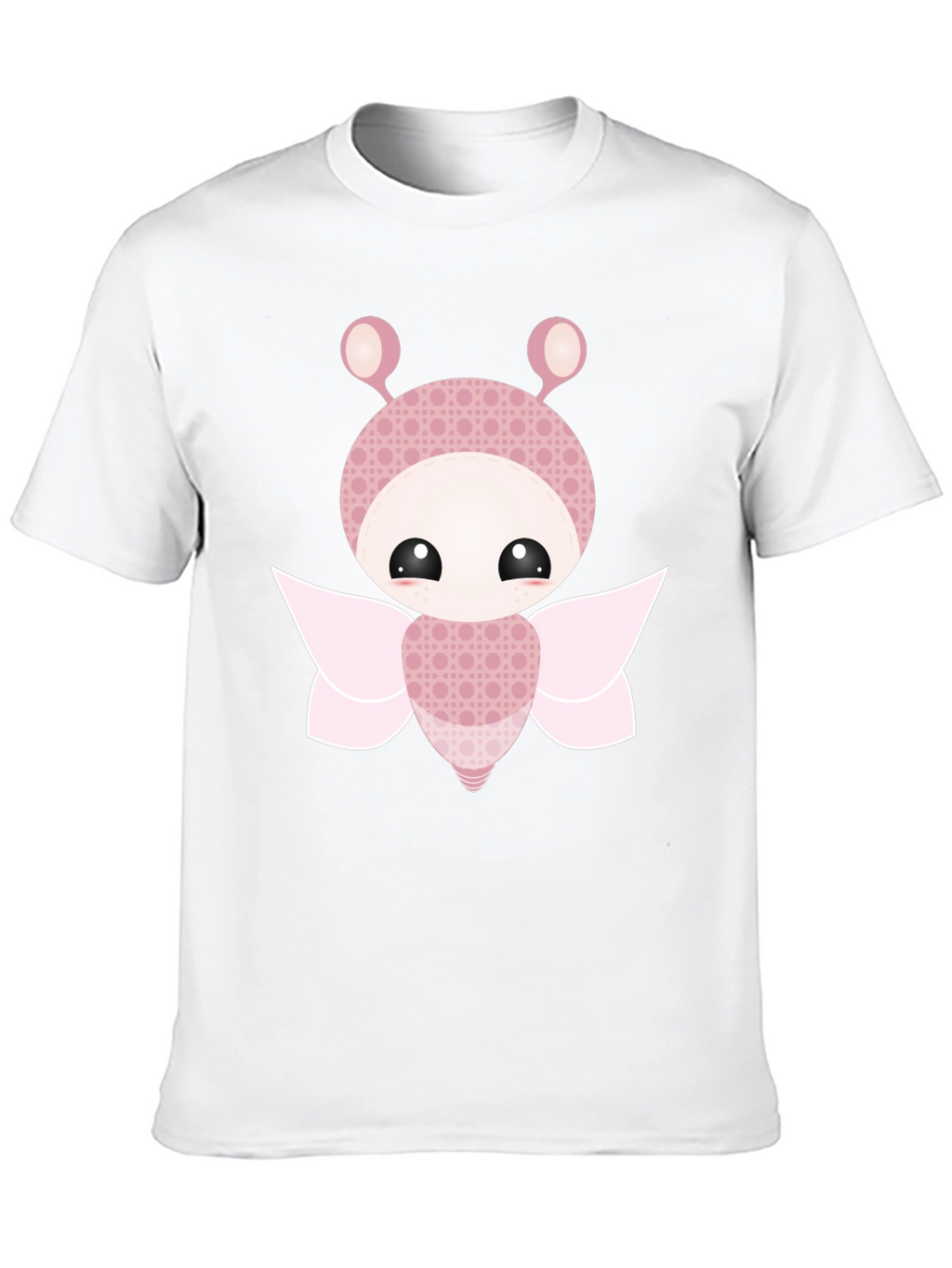 Cute Cartoon Butterfly Graphic Black T-Shirt