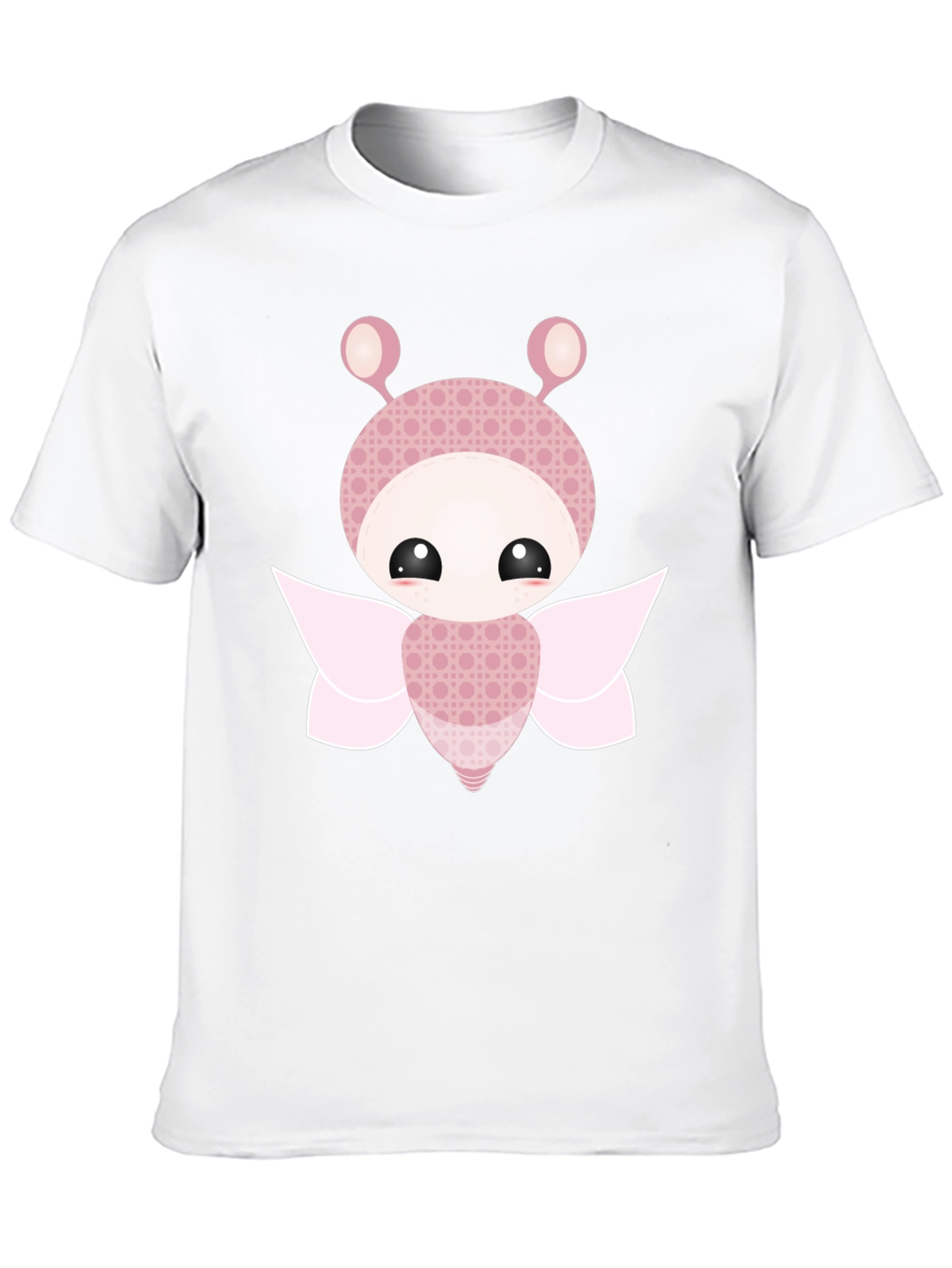 Cute Cartoon Butterfly Graphic Black T-Shirt
